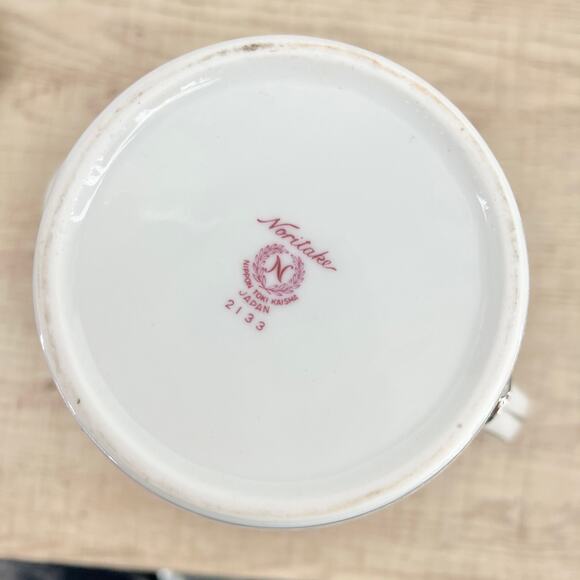 Noritake VINTAGE 50s Japanese Porcelain Bamboo Coffee Pot Handpainted Bamboo B12 - Picture 11 of 12